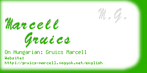 marcell gruics business card
